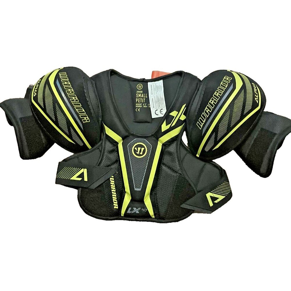 Warrior Alpha LX40 JUNIOR SMALL Hockey Shoulder Pads Black Yellow